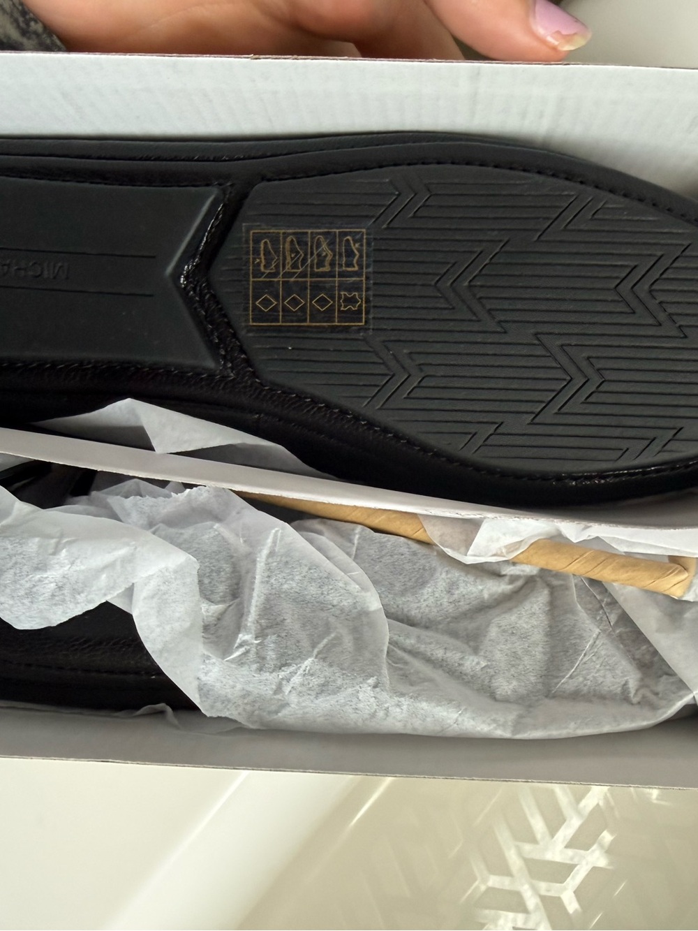 Michael Kors women’s  Black Leather Slip-On Loafers